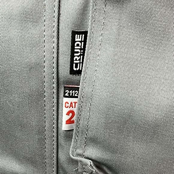 Crude FR Insulated Work Jacket Mens XL Gray CAT2 ATPV12 2112 Quilt Lined RPS-586 - Picture 7 of 12